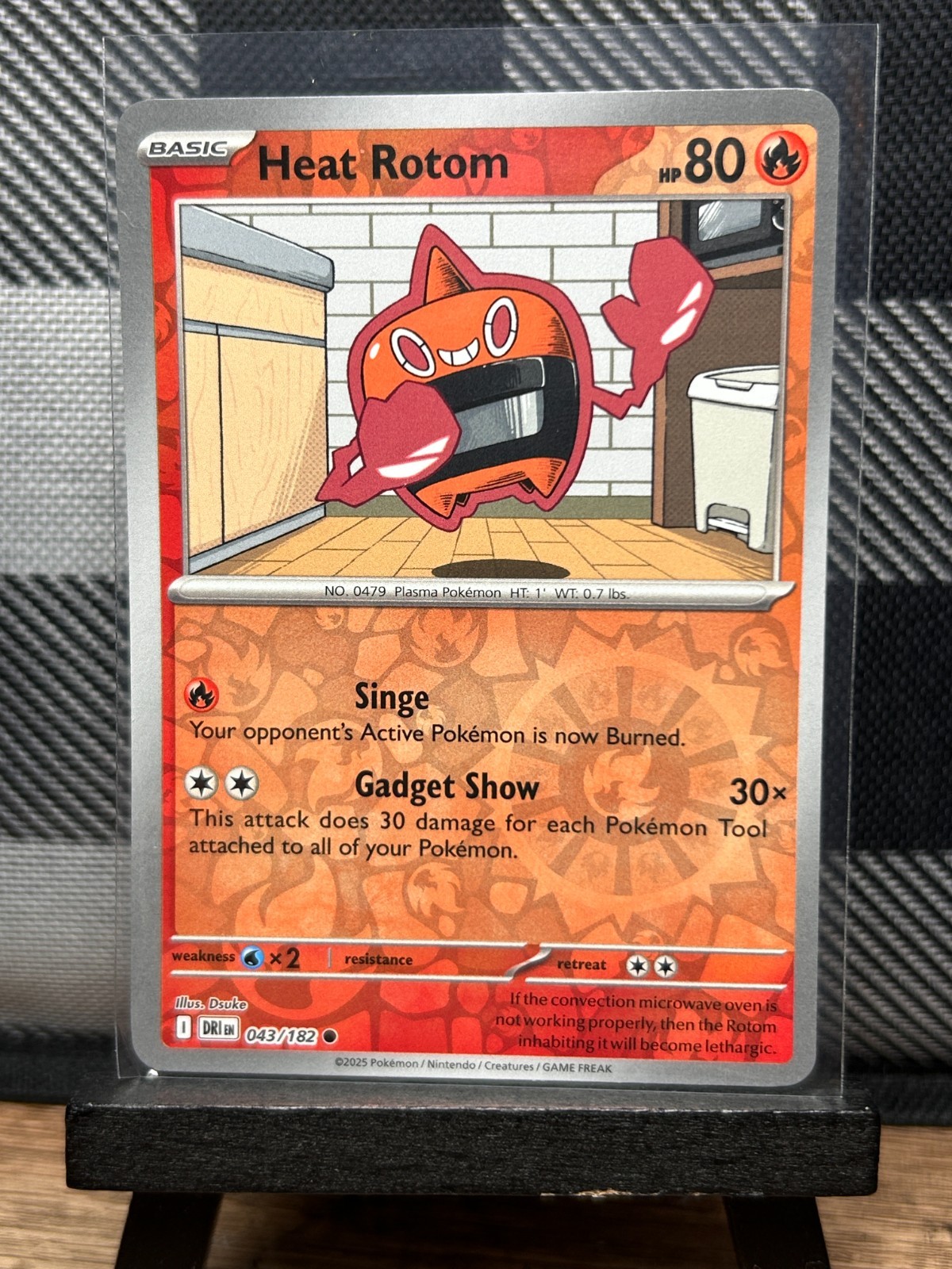 Pokemon TCG: Heat Rotom 43/182, Destined Rivals _ REVERSE HOLO