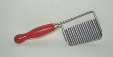 Vintage Eversharp Knife Sharpener Wood Handle Red Kitchen Utensil