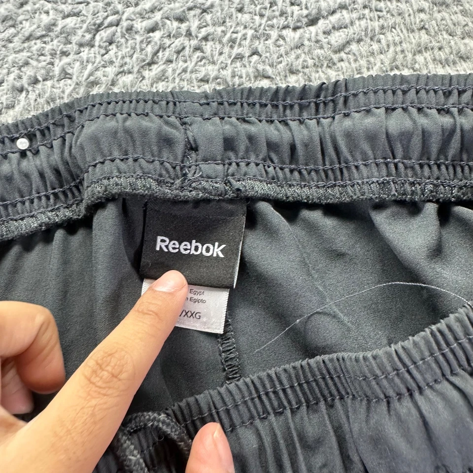 Pantalones deportivos Reebok vintage para hombre XXL gris poliéster elástico calce suelto holgados Foto 3 de 4