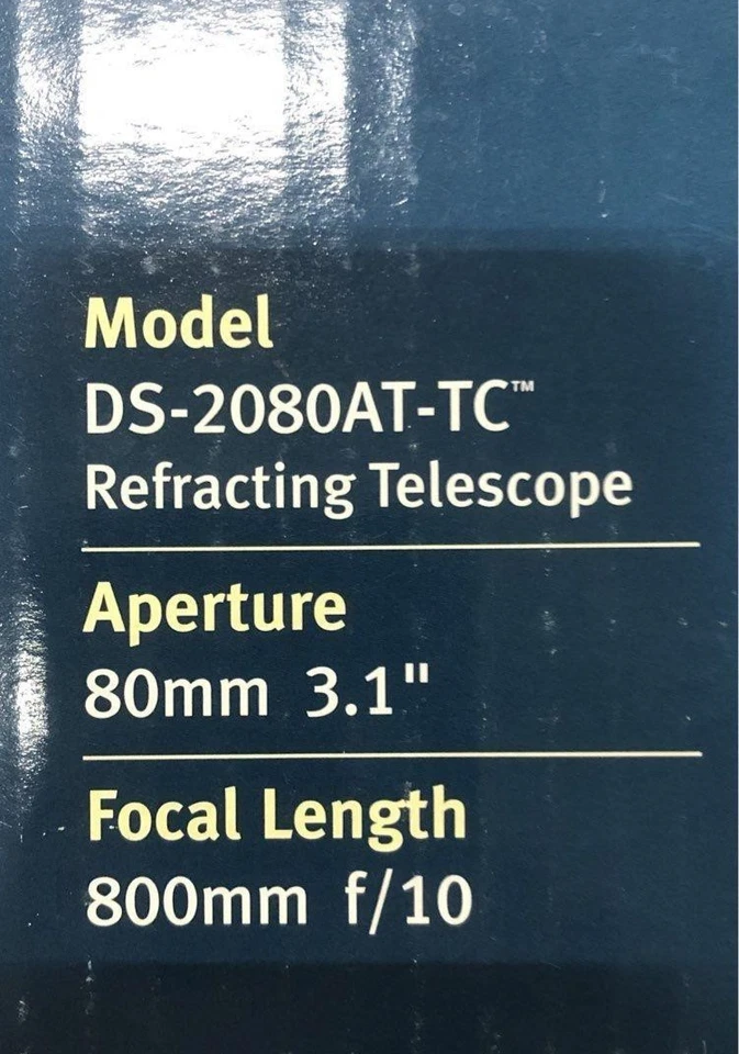 Meade 80mm Computerized Telescope Model DS-2080AT-TC - Image 3 of 3