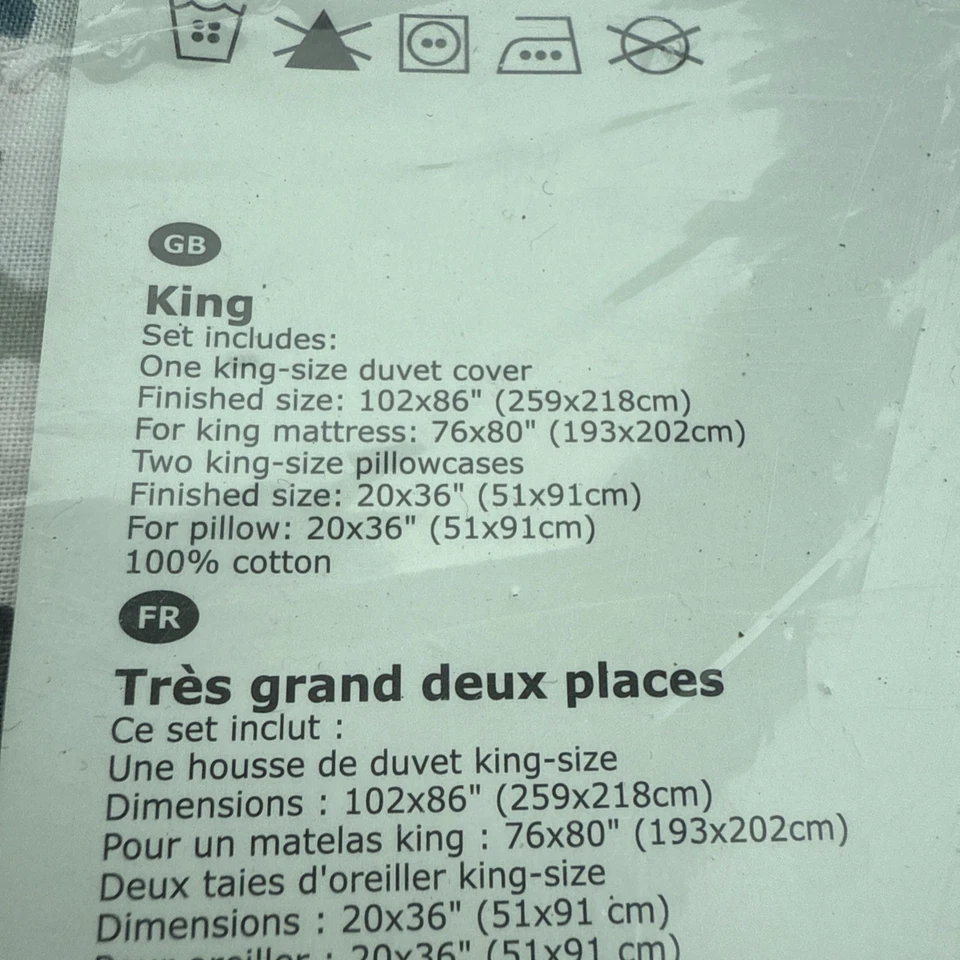 Nuevo Juego de 2 Fundas de Almohada 3 Piezas IKEA SMASTARR CARBÓN CORAL ROSA NEGRO King Foto 4 de 4