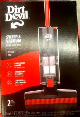 #ad Dirt Devil SWEEP amp; VACUUM at the same time Cordless amp; Lightweight Broom amp; Vac $39.99