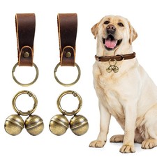 Geehouz Loud Dog Collar Bells, Durable bell diameter 0.86 inch, Bronze Color