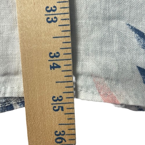 LUNGO L’ARNO Italian Linen Dress Sz Medium Resort Cruise Tropical Print Travel - Picture 10 of 10