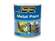 Rustins Quick Dry Metal Paint Smooth Satin Black 500ml