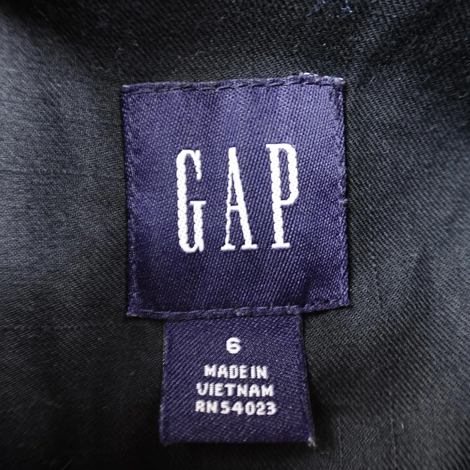 Chaqueta de Colección Gap para Mujer 6 Negra Blazer Abotonada Militar Victoriano Vampiro Gótico Foto 4 de 4