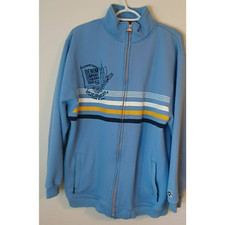 ROCAWEAR Vintage Youth XL 18/20 Baby Blue full-zip Jacket/Coat Cotton Blend