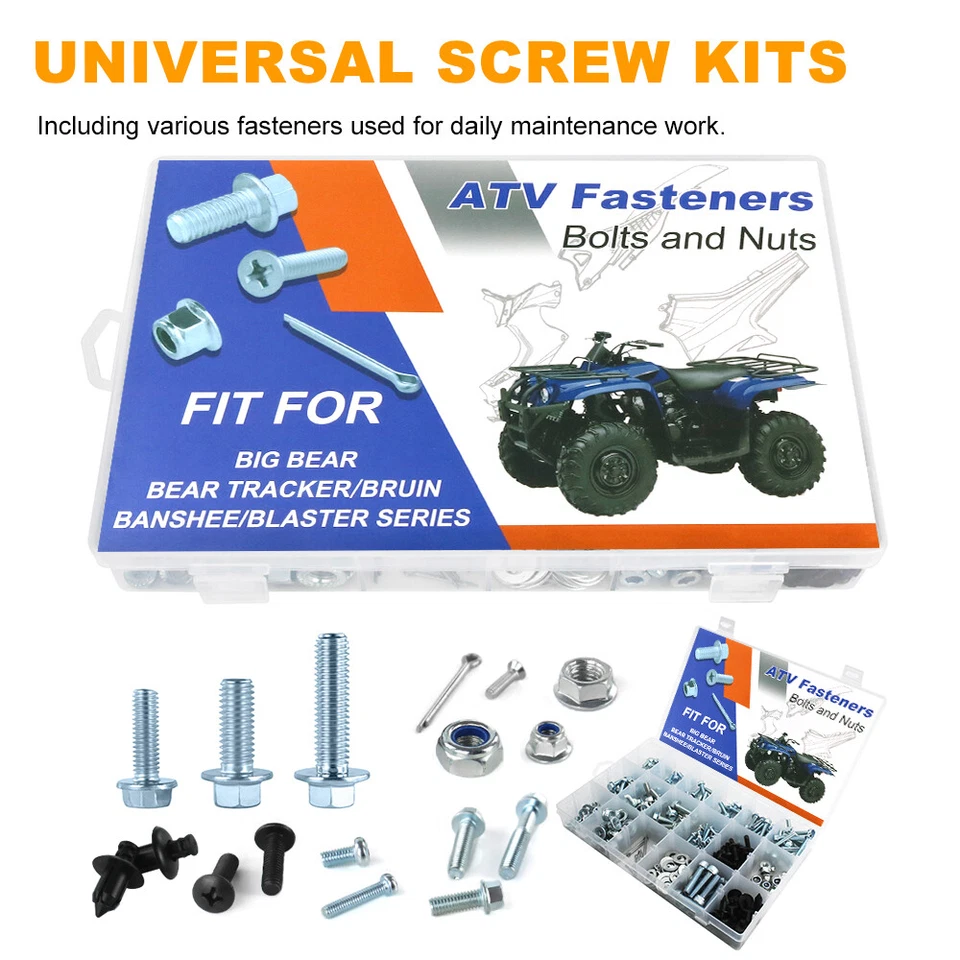 Kit de pernos de carenado de carrocería de plástico apto para Yamaha YFM25XS Bear Tracker 2004-2006 Foto 3 de 4