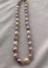 gorgeous huge 18"13-16mm natural south sea genuine multicolor pearl necklace