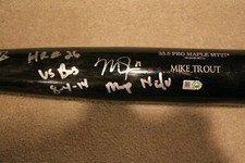MIKE TROUT 2014 MVP GAME USED CRACKED HR BAT PSA/DNA 9 HR#26 CAREER#88