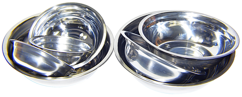 Set of 2 Dog Cat Pet Bowl Dish Metal STAINLESS STEEL Silver New XXS-XXL - Picture 16 of 47