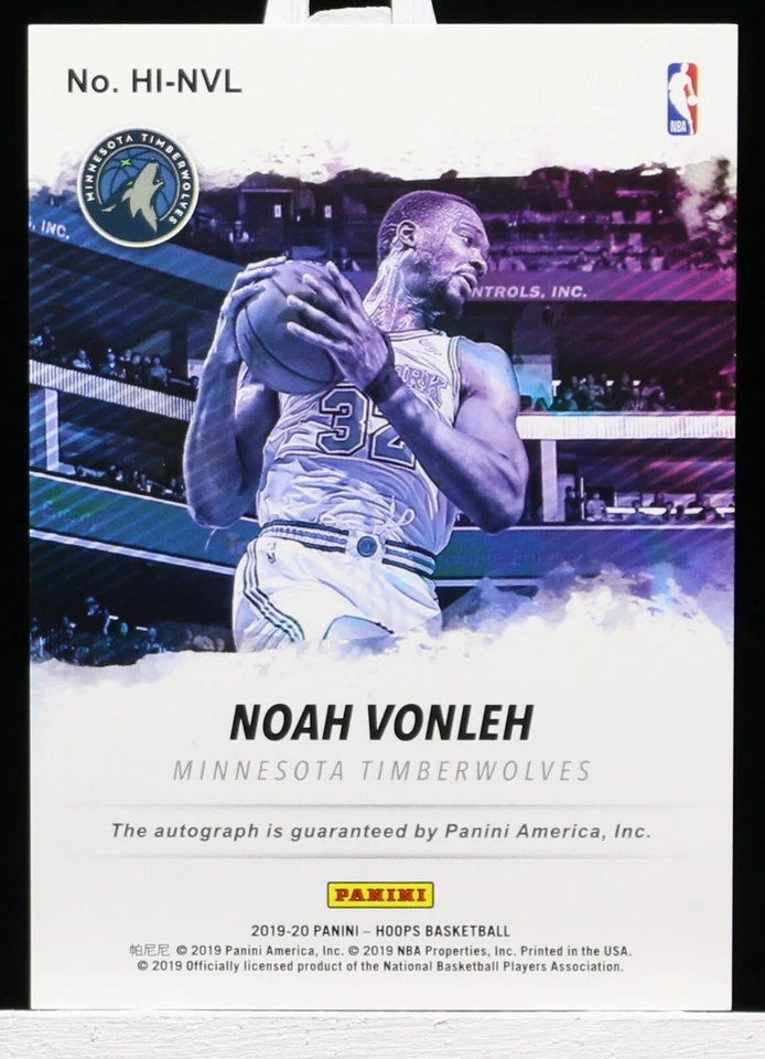 2019-20 Panini Hoops Noah Vonleh Hoops Ink Auto #HI-NVL Timberwolves - Image 2 of 2