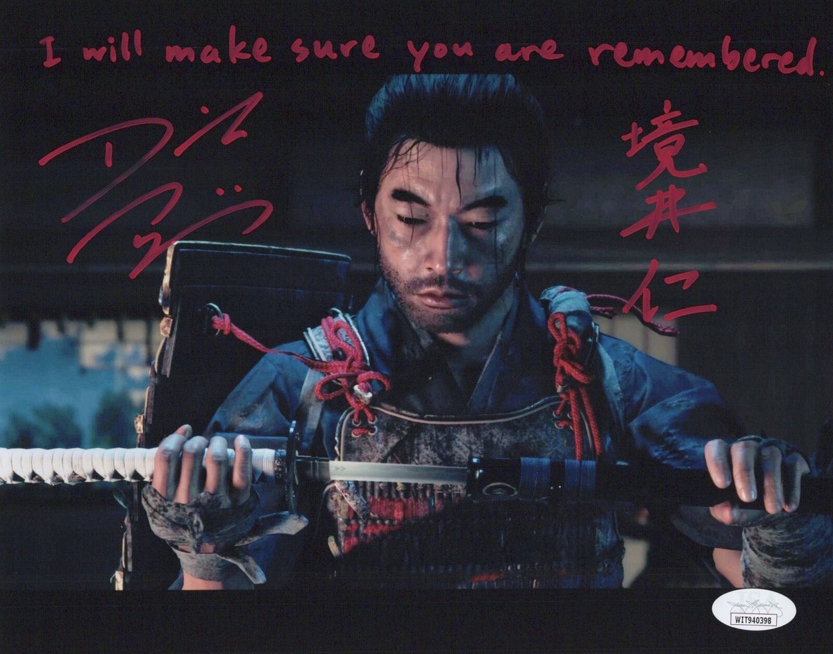 DAISUKE TSUJI Signed GHOST OF TSUSHIMA JIN SAKAI 8x10 Photo