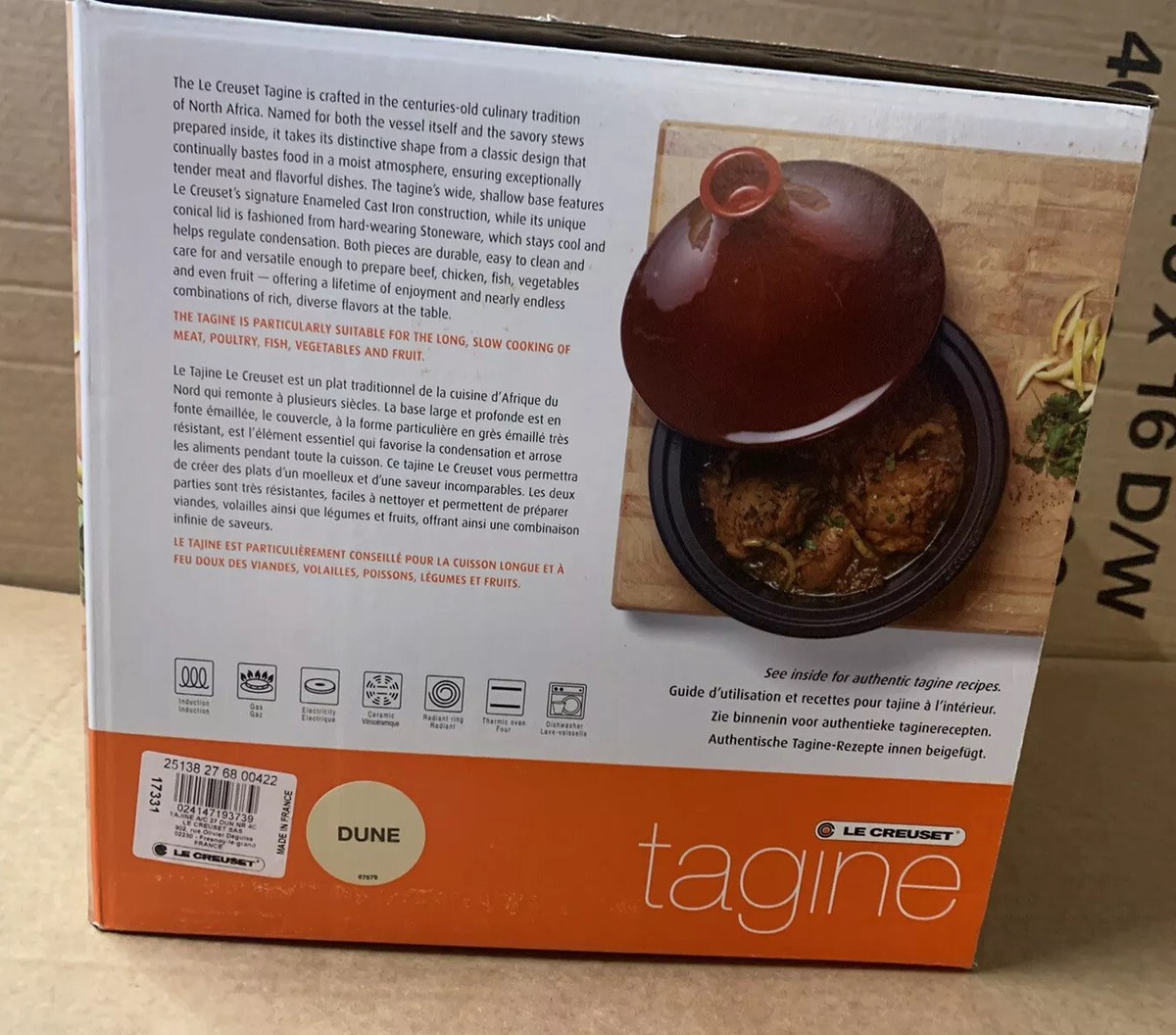 Le Creuset Cast Iron and Stoneware Tagine - 27cm DUNE (New) | eBay