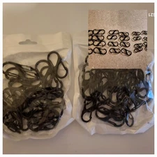 2 Pk Of 24 Pk S-shaped Carabiner Clip Dual Snap Double Spring Hooks 3 Sizes.