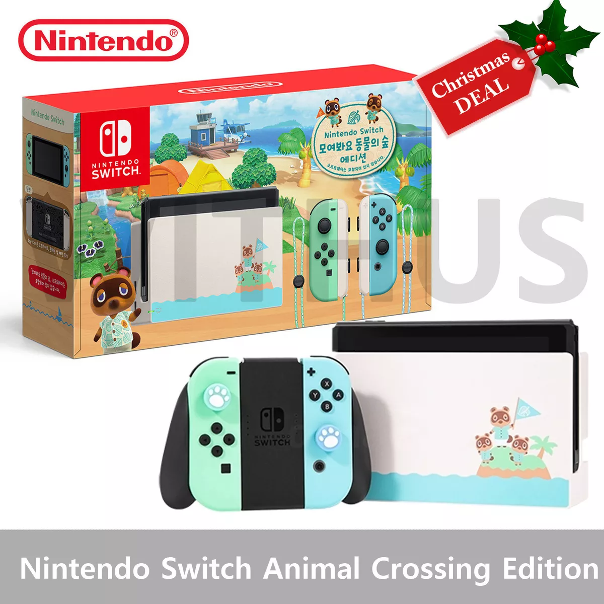 Nintendo Switch Animal Crossing Edition 32GB (with Green & Blue Joy-Con)  Sealed