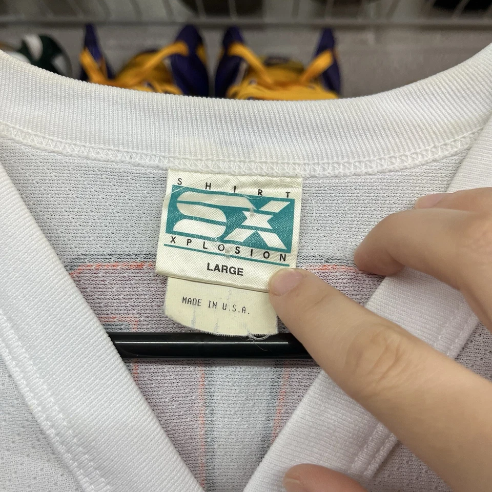 Camiseta deportiva rara vintage 1997 auténtica de los Buccaneers Warren Sapp hecha en EE. UU. para hombre talla L Foto 3 de 4