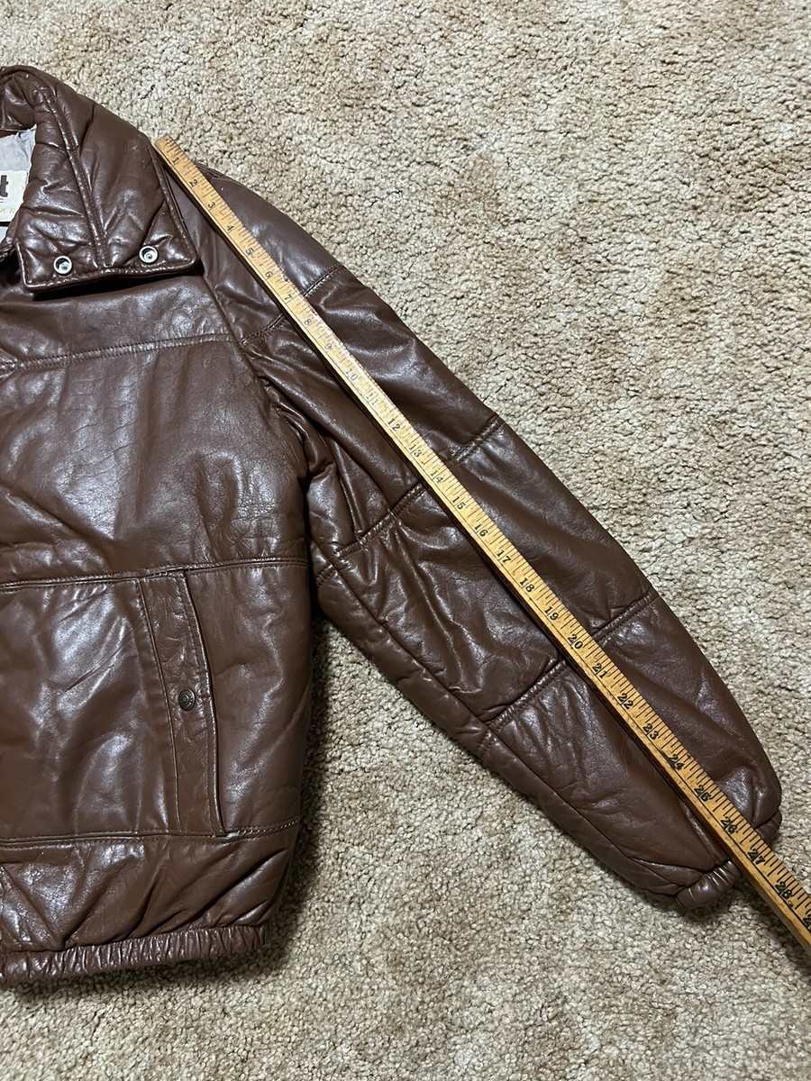 Vintage Leather Jacket Schott NYC Sportswear Puffer Bomber Vintage Leather Jacket Schott NYC Sportswear Puffer Bomber
