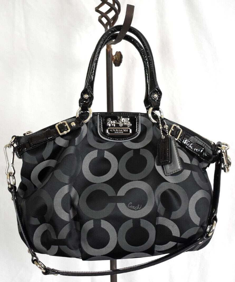 Coach Madison Signature C Sophia Satchel Bag F20243 Black