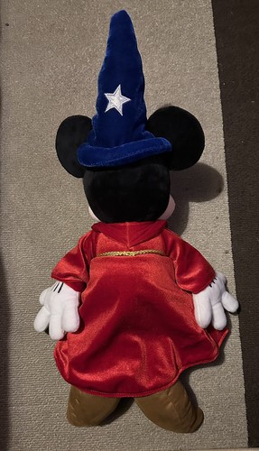 Disney Store Official MICKEY MOUSE Sorcerer Wizard Fantasia Plush Doll - Picture 2 of 4