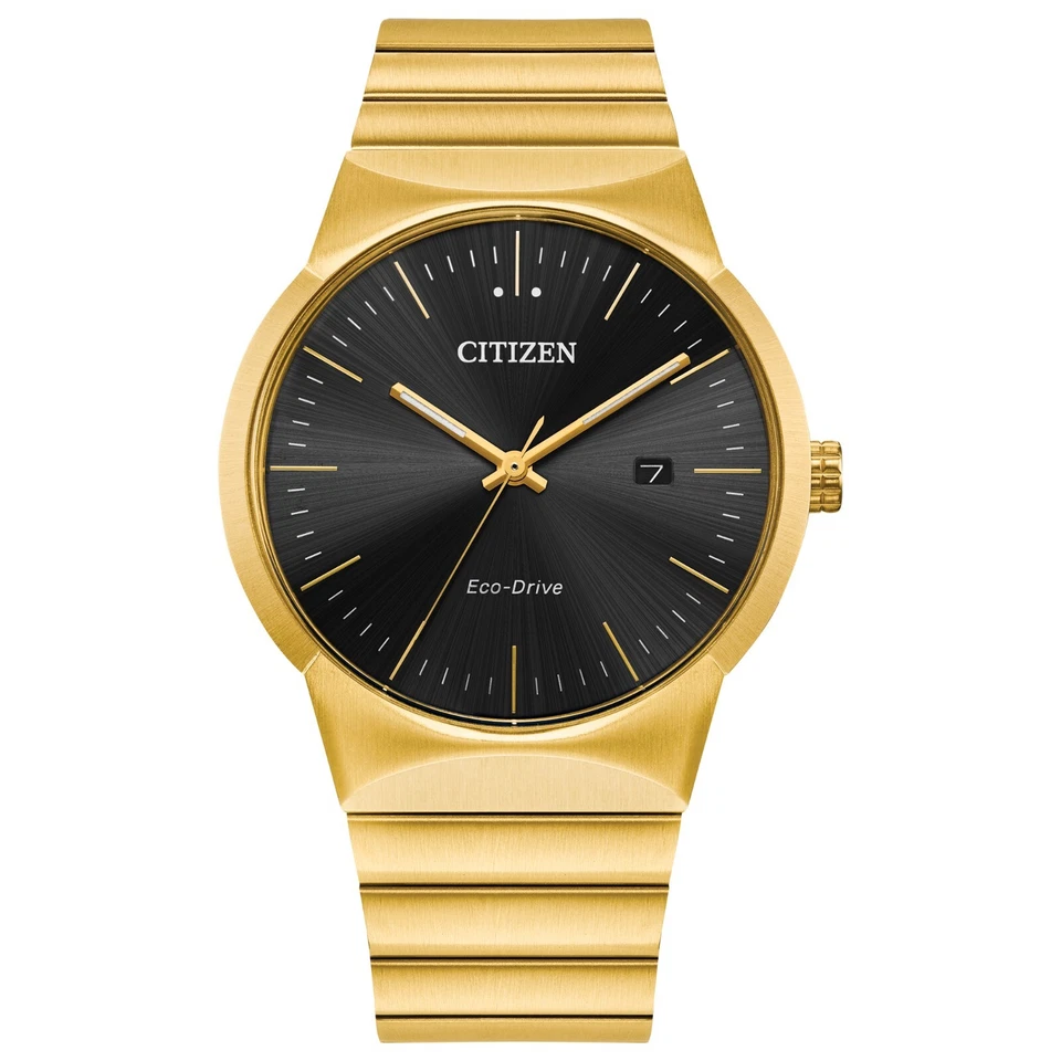 Citizen Eco-Drive Men's Axiom Calendar Gold Date 40MM Watch BM7582-56E