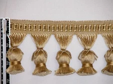 3" Aristocrat Tassel Fringe Trim Antique Gold Per Yard