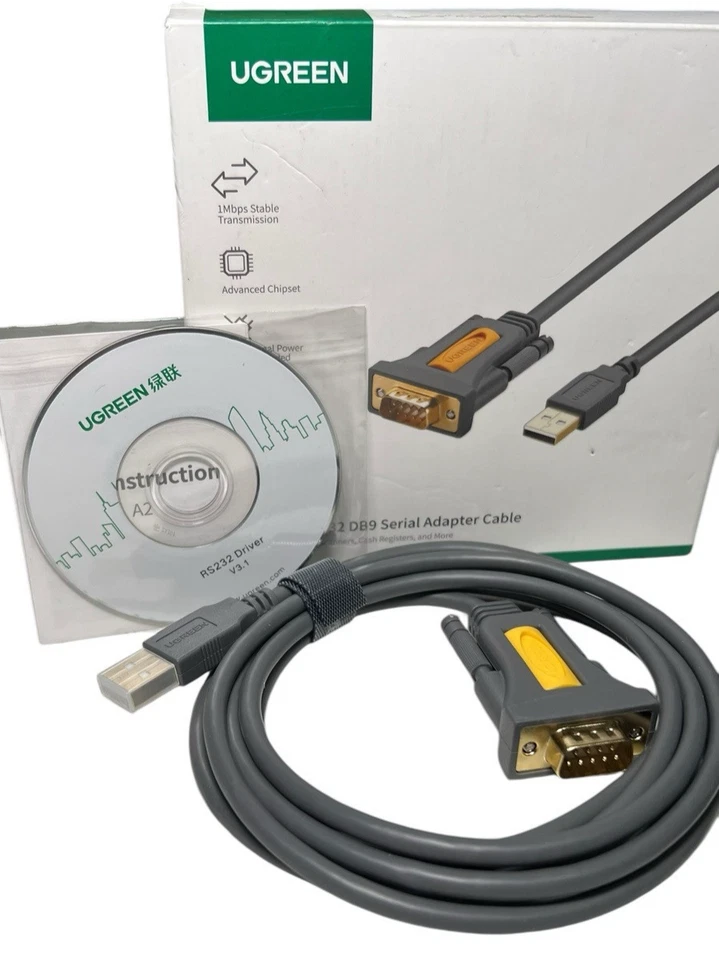 3.3FT USB to RS232 Serial Port DB9 Male Adapter Converter Cable PROLIFIC Chipset - Image 3 of 4