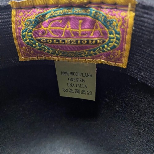 Scala Collezione Fedora Hat Women One Size 100% Wool Black - Picture 6 of 7