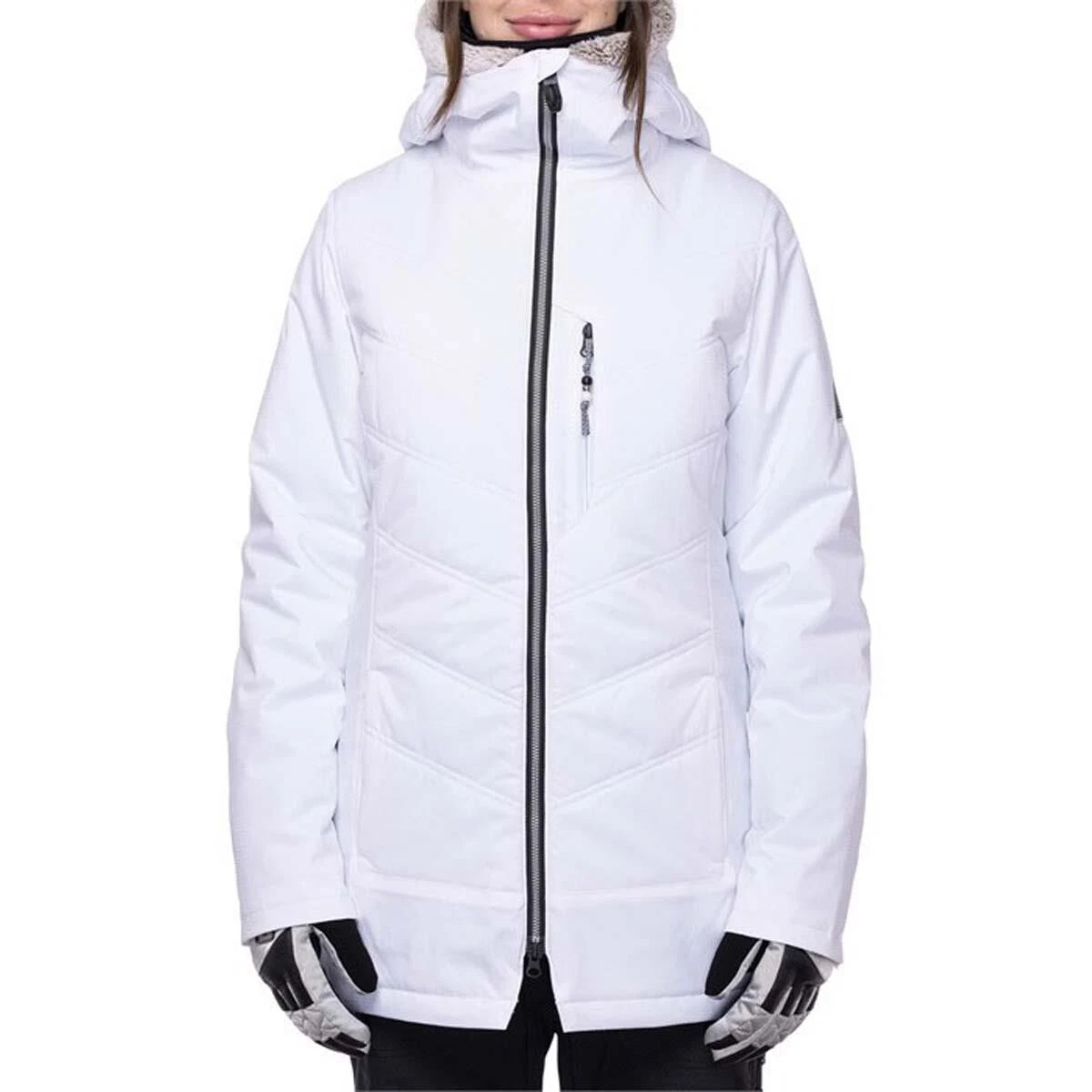 686 Women's CLOUD Insulated Snow Jacket - WhtGeoJacqrd -Medium - NWT - LAST ONE