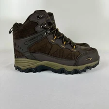 NORTIV 8 Hiking Ankle Boots Men 6.5 Women 8 Brown Leather Waterproof Non Slip