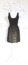 MADEWELL Embellished A-Line Cocktail Dress 4 Silk Black Party Broadway & Broome