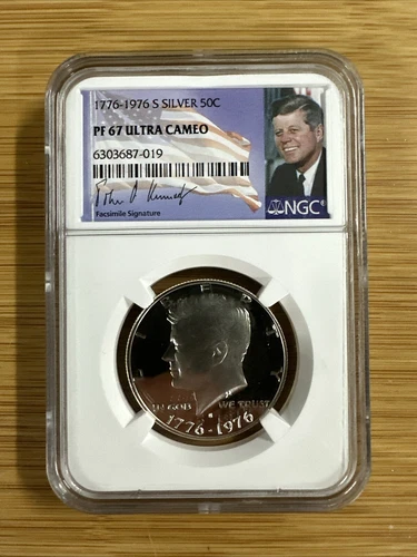 1776-1976-S Kennedy Silver 50C - NGC PF67 Ultra Cameo JFK Sig