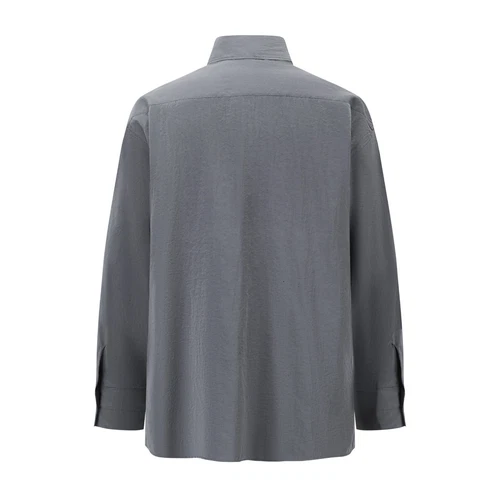 donclickin Lemaire*vibe 25SS New Glossy Dry Silk Shirt –Sage Green Black Edition - Foto 13 di 23