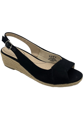 LifeStride Socialite Wedge Slingback Sandal Black