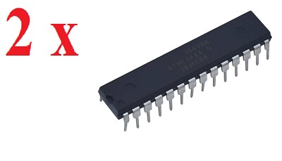 2 pieces ATMega8A-PU 8-Bit AVR-Microcontroller 8kB Flash 16MHz von Atmel DIP28S 