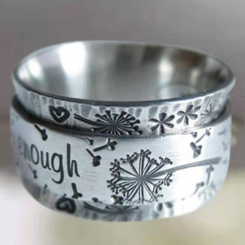 Patterned Ring Size 5-11 Women Carving Electroplated Painting Retro Style Zircon - Bild 7 von 29