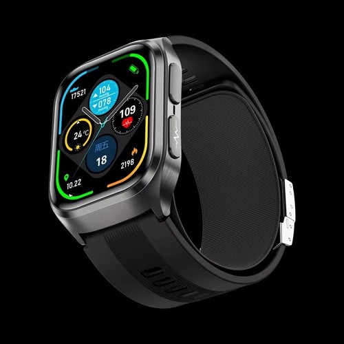 2.06" EKG Pompa powietrza Poduszka powietrzna Dokładne ciśnienie tlenu we krwi Smartwatch S17 SOS NFC - Zdjęcie 25 z 27