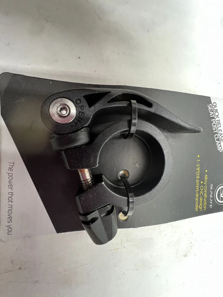 Abrazadera de cuello de carpeta de tija de sillín de liberación rápida negra 28,6 mm (1 1/8") 51722 Foto 2 de 4