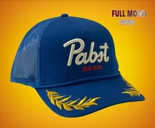 New Pabst Blue Ribbon Beer PBR Vintage Men's Trucker Snapback Cap Hat