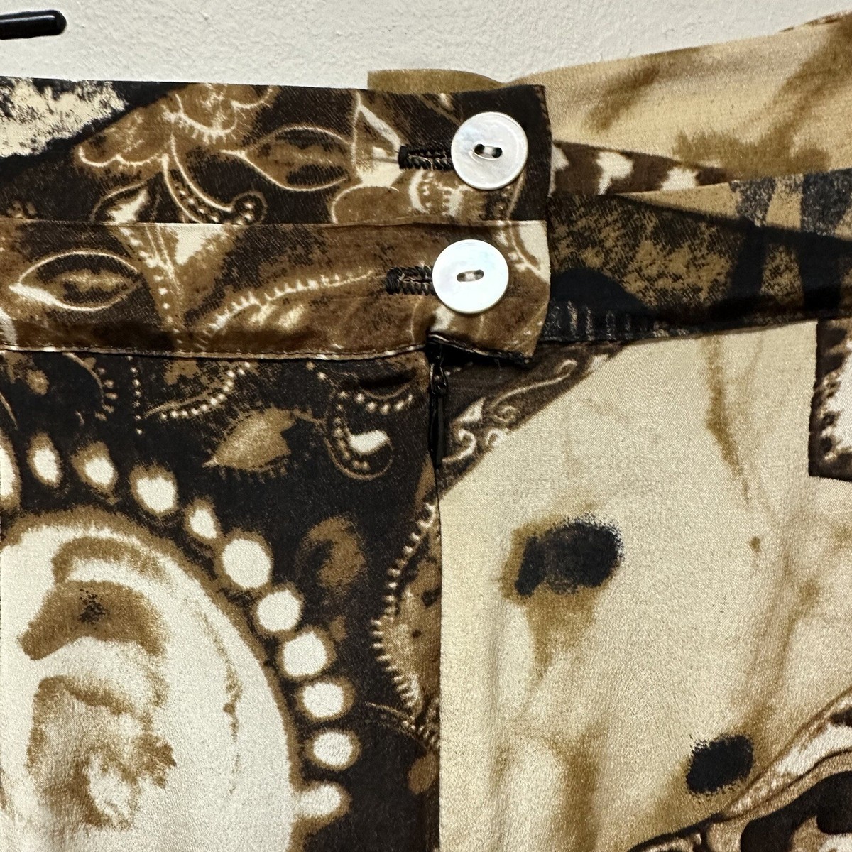 イタリー製 Max Mara pura seta シルクスカート 花柄 銀タグ Max Mara Pura Seta 100% Silk Baroque Faux Wrap Pencil Skirt