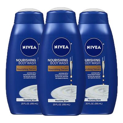 NIVEA Nourishing Care Body Wash 60 Fl Oz Floral Scent Gentle Cleansing