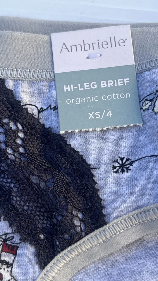 Ambrielle Algodón Orgánico País de las Maravillas Calzoncillos de Pierna Alta Bragas Talla XS NUEVO CON ETIQUETAS Foto 4 de 4