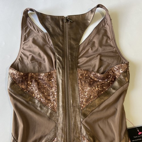 Vestido Bebe Uptown Talla L Malla de Lentellera Vaina Corredor Marrón Chocolate Nuevo con Etiquetas Cóctel - Imagen 15 de 19