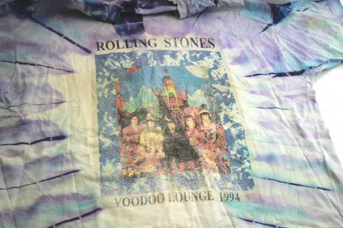 Vintage Rolling Stones Voodoo Lounge 1994 Gr. XL T-Shirt Baumwolle Batik Farbe - Bild 4 von 10