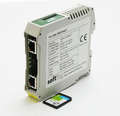 Softing GDA-JA-003034 HW: 3.0 TH LINK PROFINET + 512MB SD Card -used/Attn-