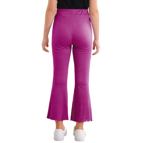 Kids Girls Pants Tummy Sweatpants Athletic Trousers Training Bell Bottoms Flare - Picture 32 of 43