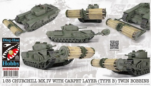 Ding-Hao 1/35 DH-96010 SEGUNDA GUERRA MUNDIAL British Churchill MK.IV con capa de alfombra bobinas gemelas - Imagen 1 de 5