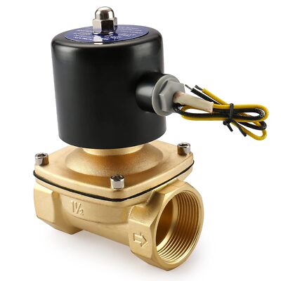 Electric Solenoid Valve Port 1-1/2'' 110 VAC Thread Direct Acting Normally Closed
