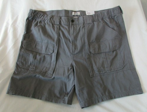 Men's "Croft & Barrow" B&T Size 48, Casual Grey, Side Elastic Waist Cargo Shorts - 第 1/8 張圖片