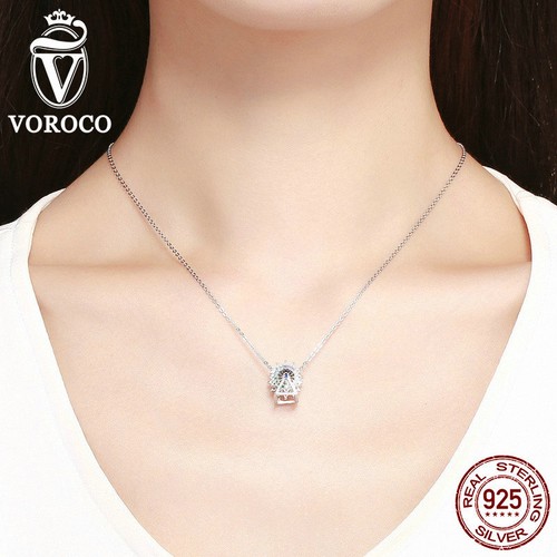 Ciondolo Ciondolo Moda Argento Sterling 925 Zirconia Perline Fai da Te Bracciale Ciondolo Voroco - Foto 191 di 205